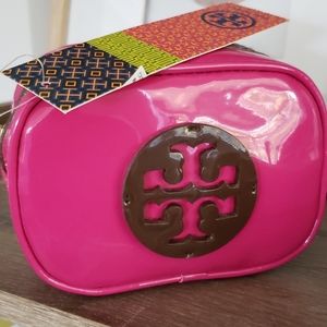 NWT Tory Burch Glossy Patent Small Cosmetic Case